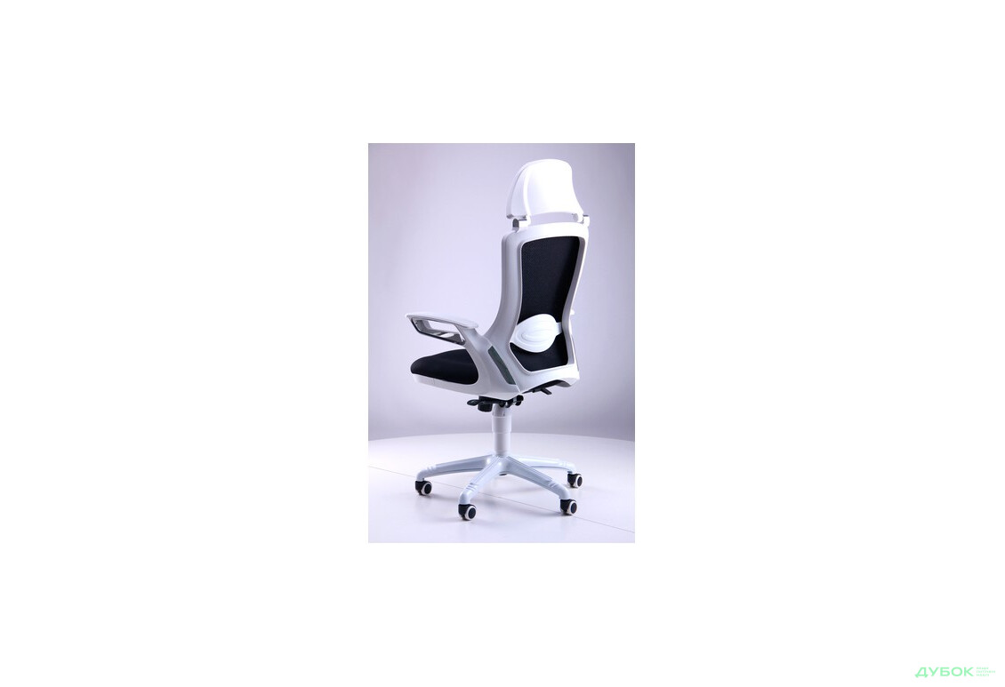 Фото 6 - Кресло Boomer сетка черная, каркас белый арт. 512454 АМФ