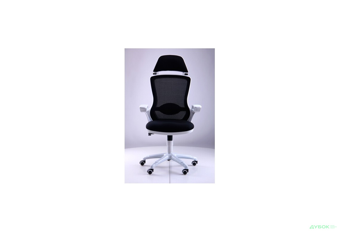 Фото 8 - Кресло Boomer сетка черная, каркас белый арт. 512454 АМФ