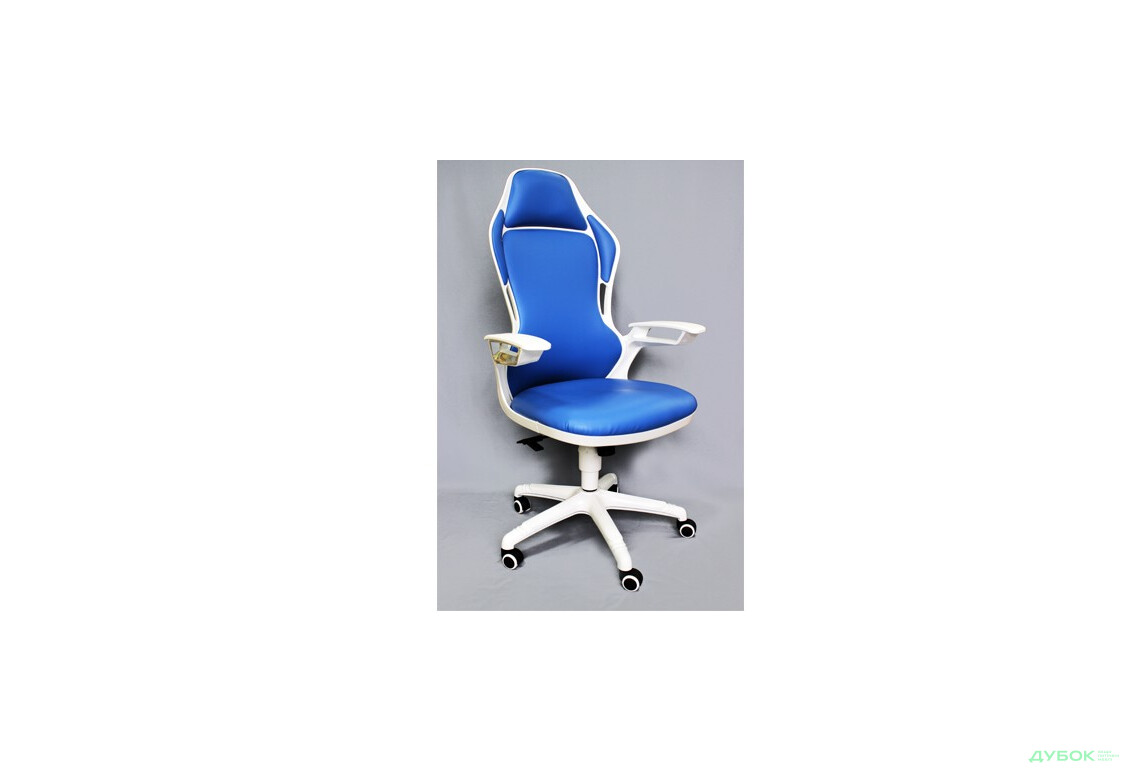 Кресло Racer к/з синий, каркас белый арт. 512450 АМФ