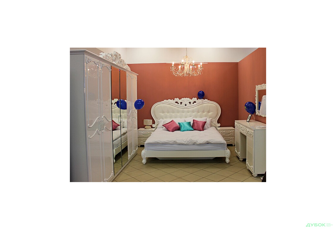 Фото 4 - Спальня Лючия (белая) Комплект с трюмо Embawood
