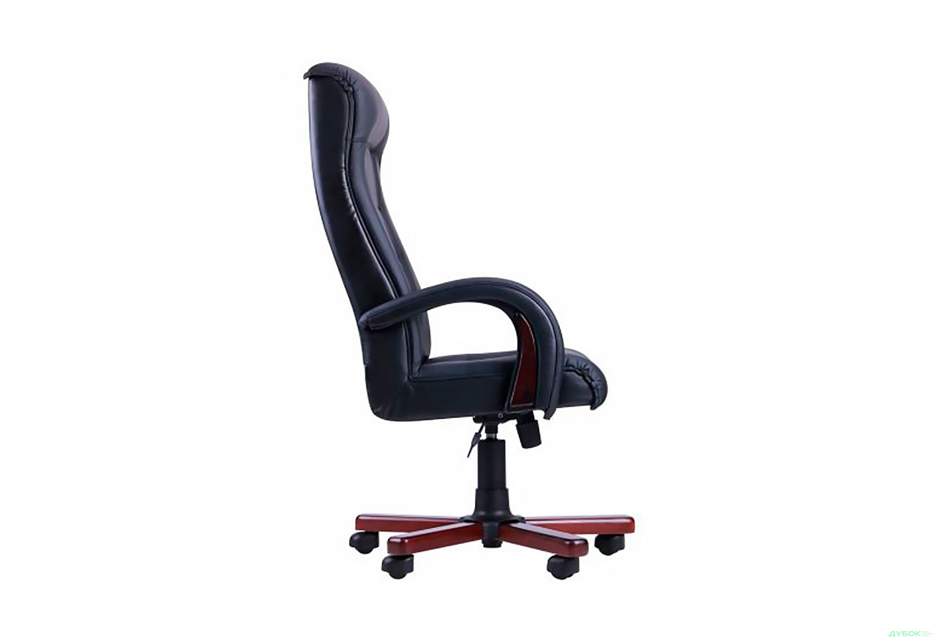 Изображение 4 - Кресло Роял Люкс орех, кожа Сплит черная АМФ