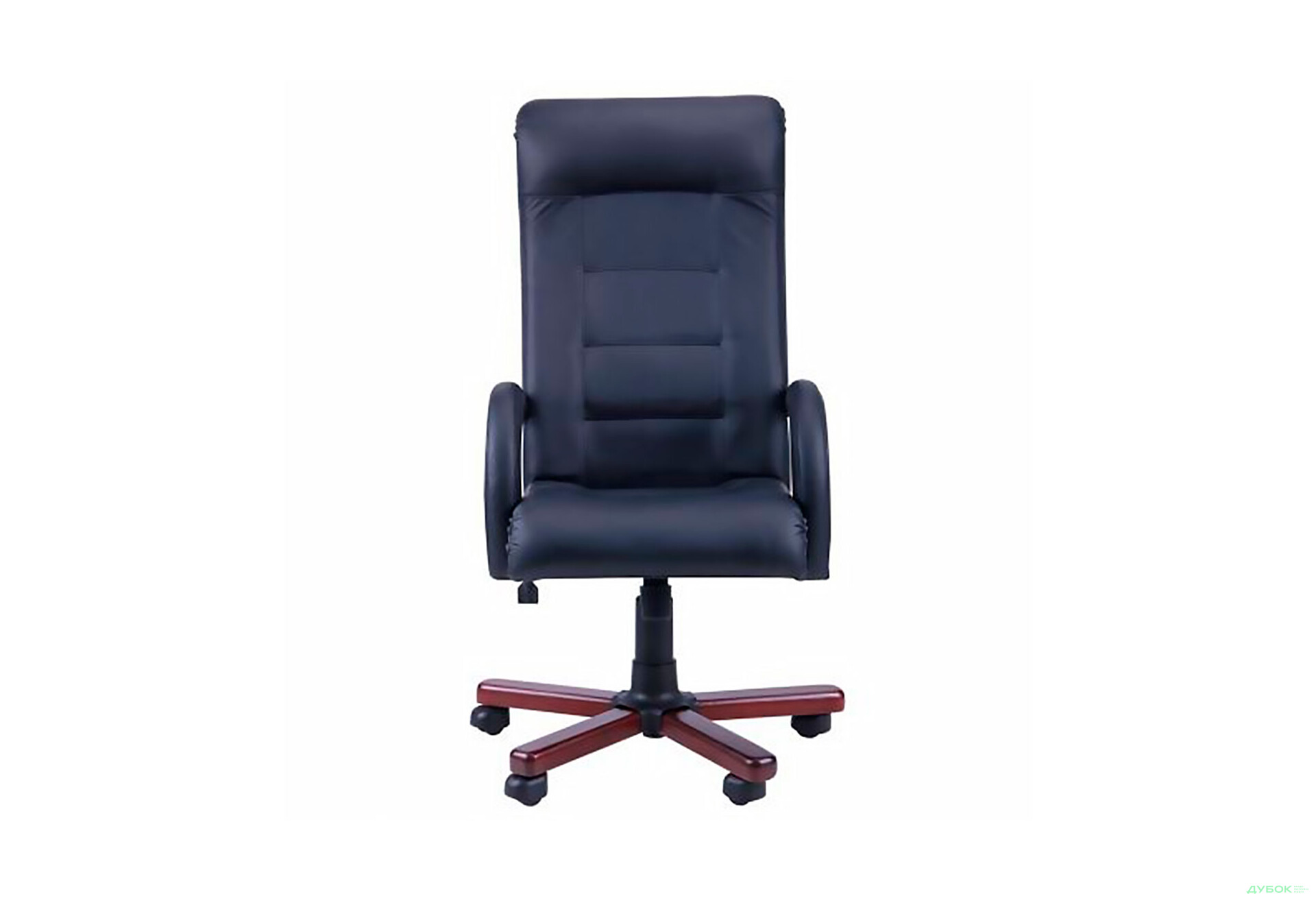 Изображение 2 - Кресло Роял Люкс орех, кожа Сплит черная АМФ