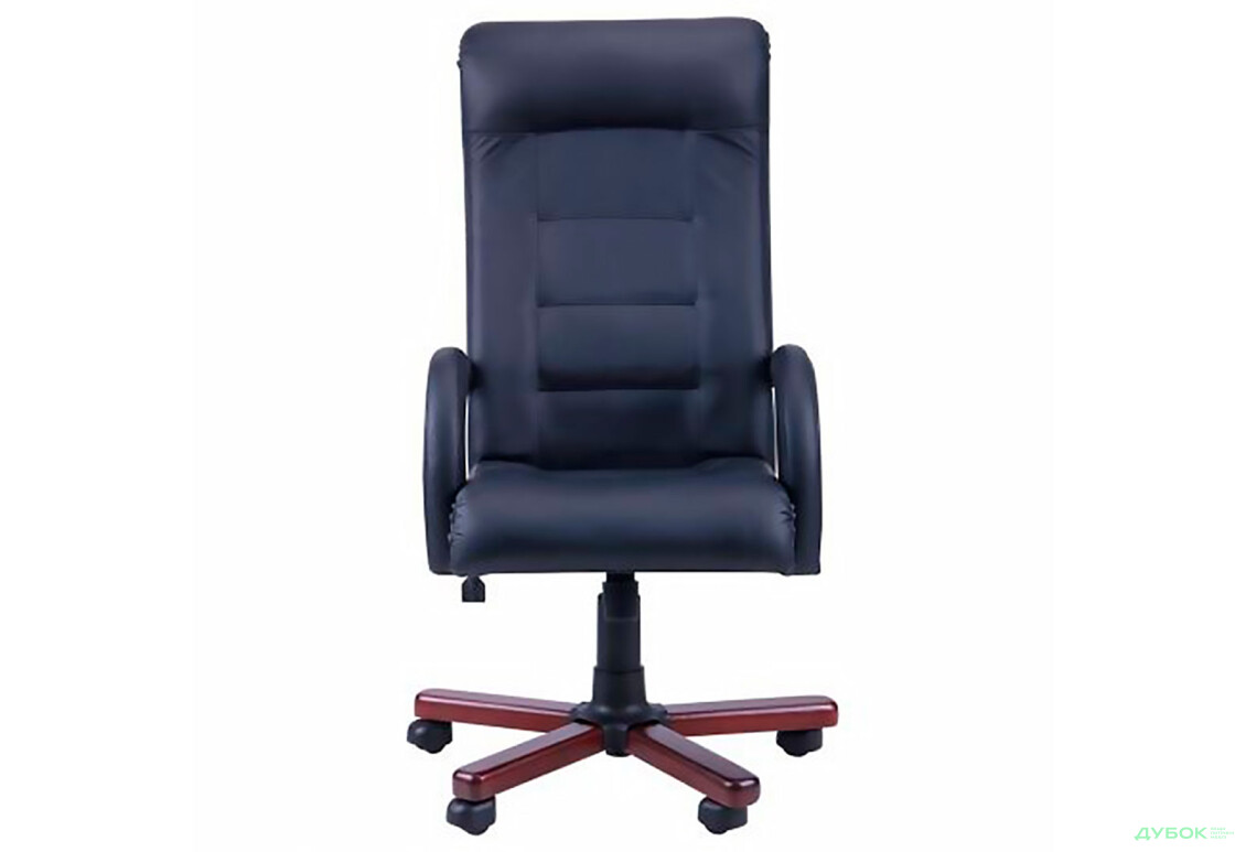 Изображение 2 - Кресло Роял Люкс орех, кожа Сплит черная АМФ