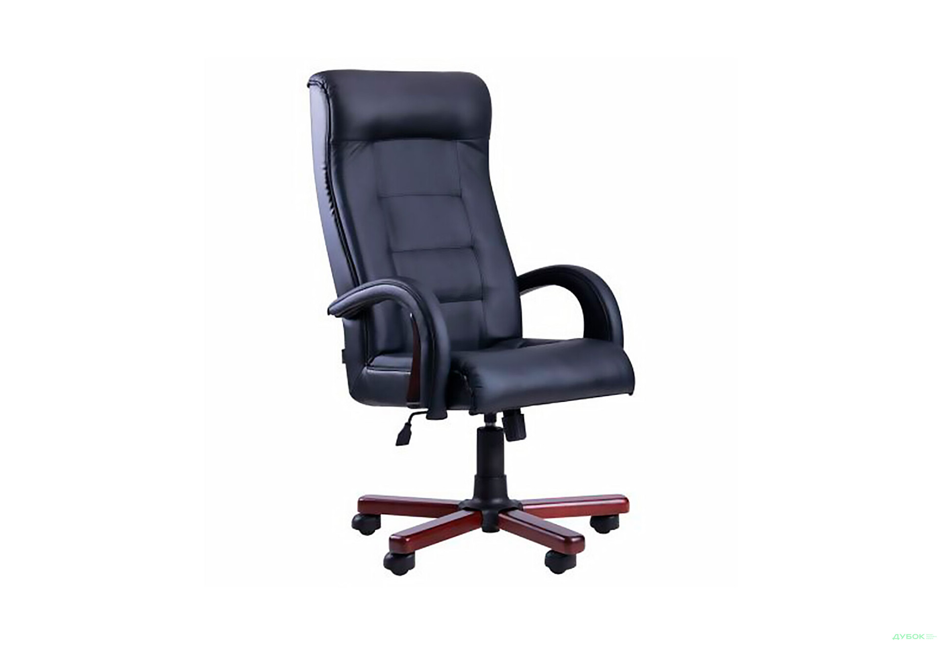 Изображение 3 - Кресло Роял Люкс орех, кожа Сплит черная АМФ