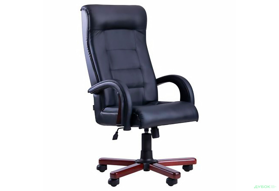 Изображение 3 - Кресло Роял Люкс орех, кожа Сплит черная АМФ