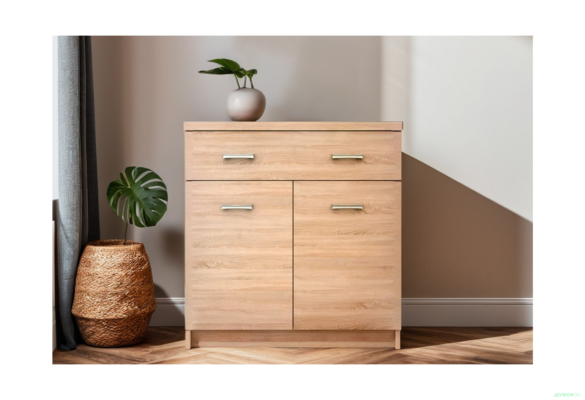 Комод VMV holding Топ-микс 2-дверный с ящиком 60 см Дуб сонома - Изображение 2 Изображение 2 - Комод VMV holding Топ-микс 2-дверный с ящиком 60 см Дуб сонома
