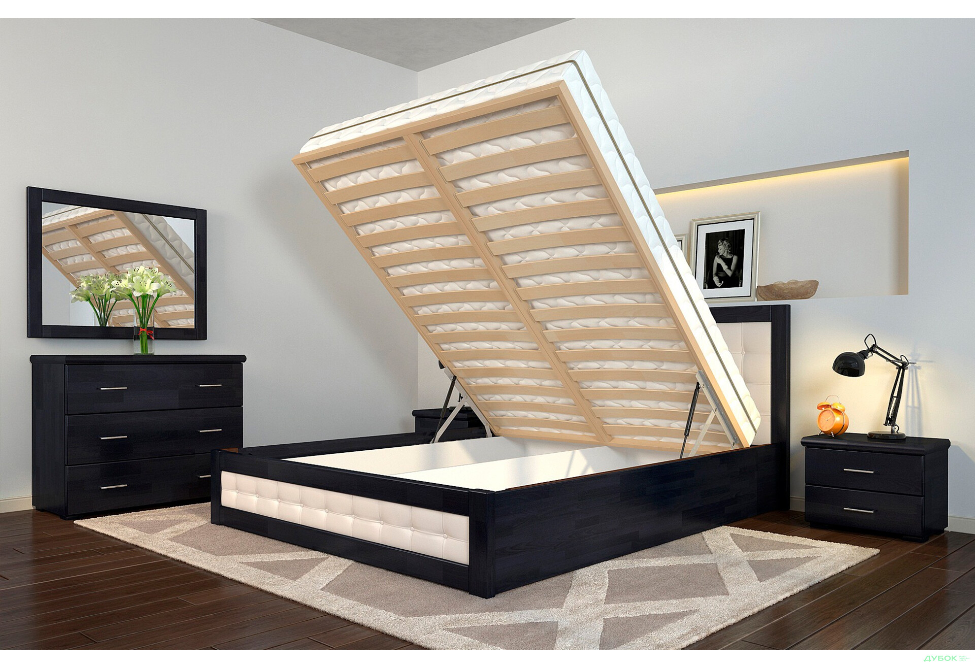 Кровать Рената Д 160 подъемная (сосна) Арбор Древ - Изображение 5 Изображение 5 - Кровать Рената Д 160 подъемная (сосна) Арбор Древ