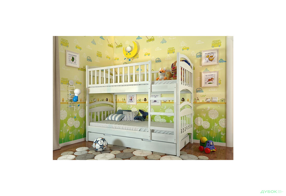 Кровать двухьярусная Смайл 80х190 (без шухляд) Арбор Древ