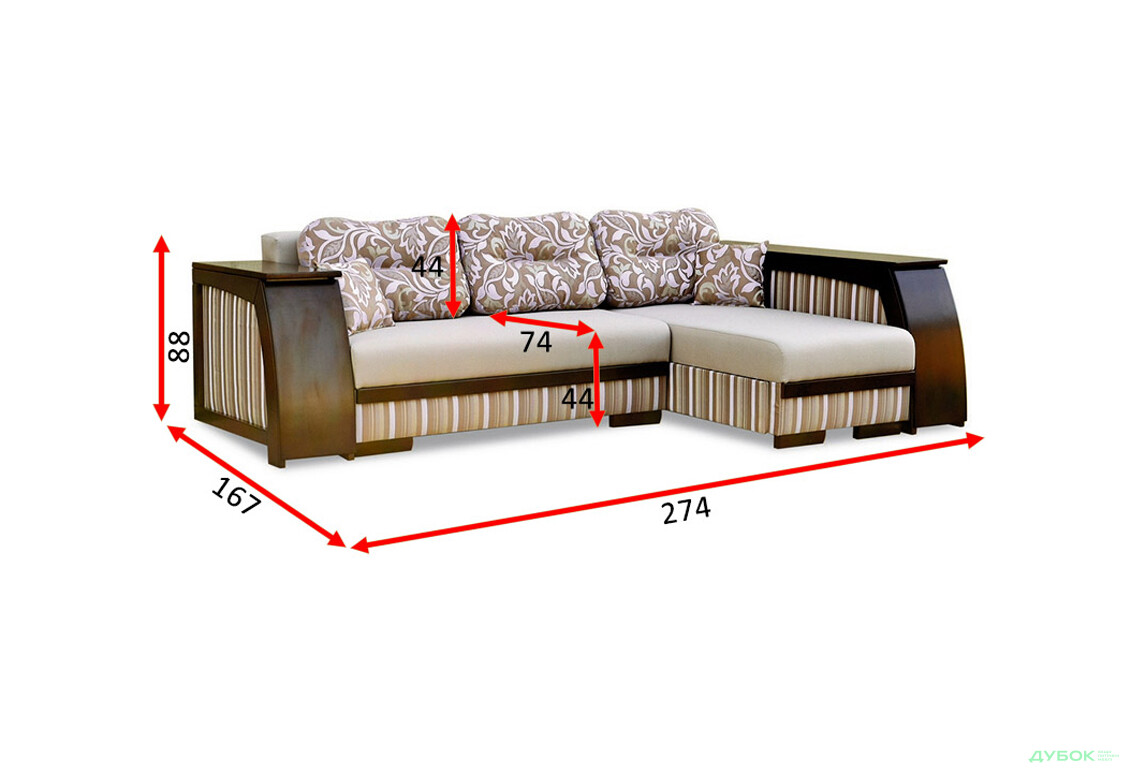 М'який куточок Vika Альянс 274x167 см - Зображення 13 Зображення 13 - М'який куточок Vika Альянс 274x167 см