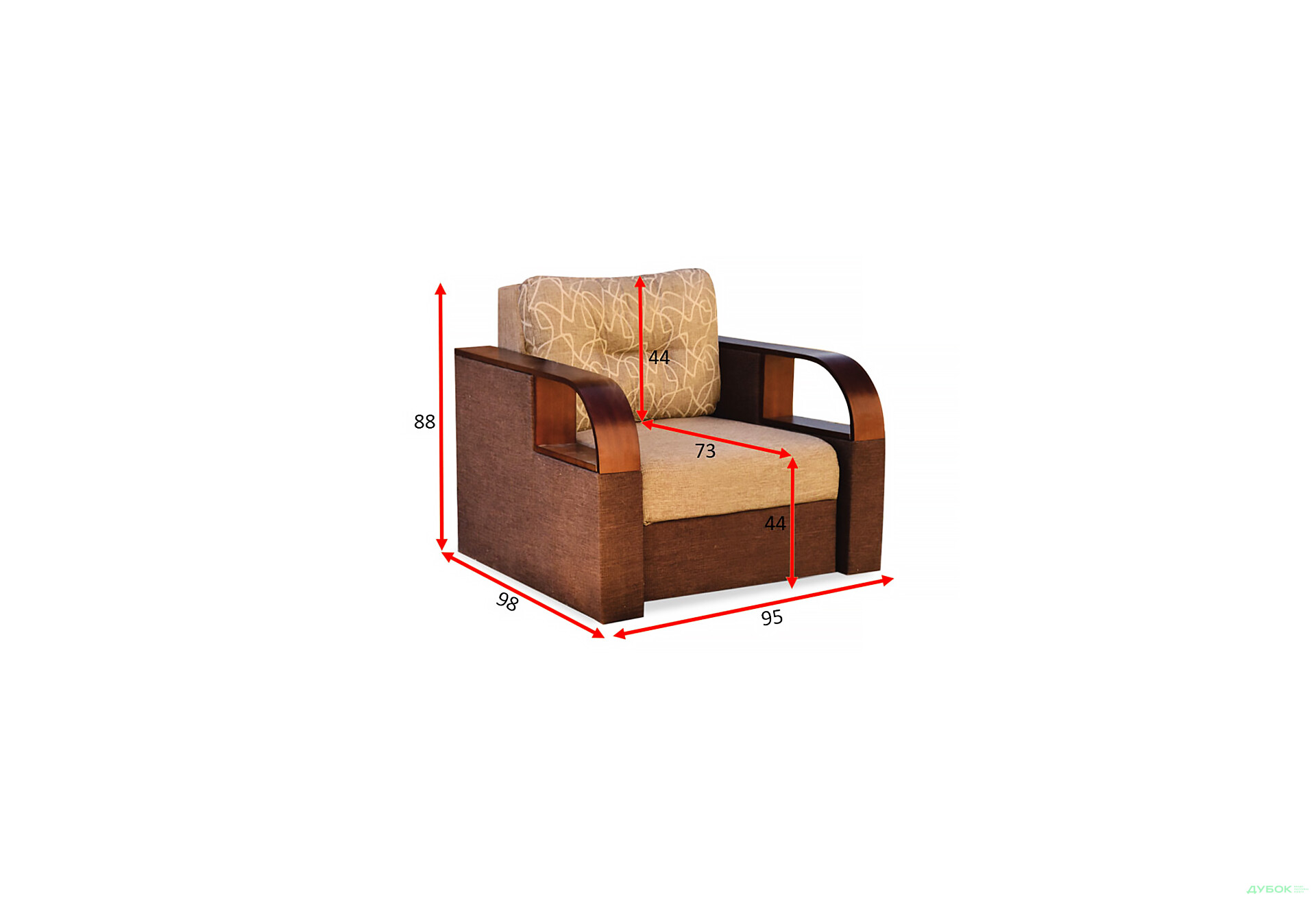 Кресло Буковель 1 Вика - Изображение 2 Изображение 2 - Кресло Буковель 1 Вика