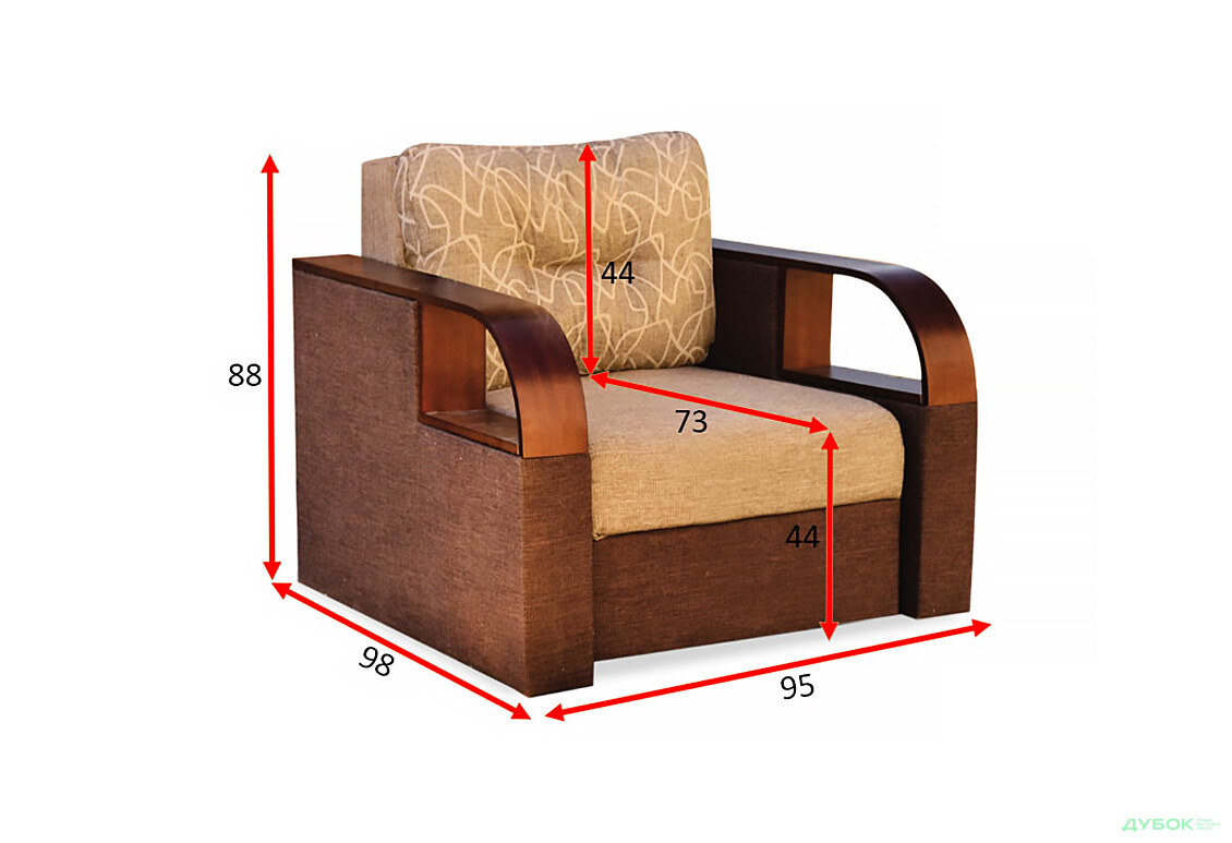 Кресло Буковель 1 Вика - Изображение 2 Изображение 2 - Кресло Буковель 1 Вика