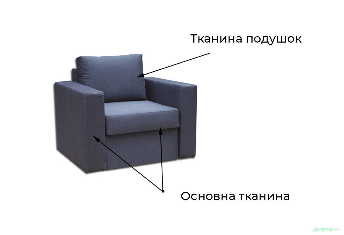 Зображення 4 - Крісло Vika Чикаго A (вузькі бильця) 104x88 см