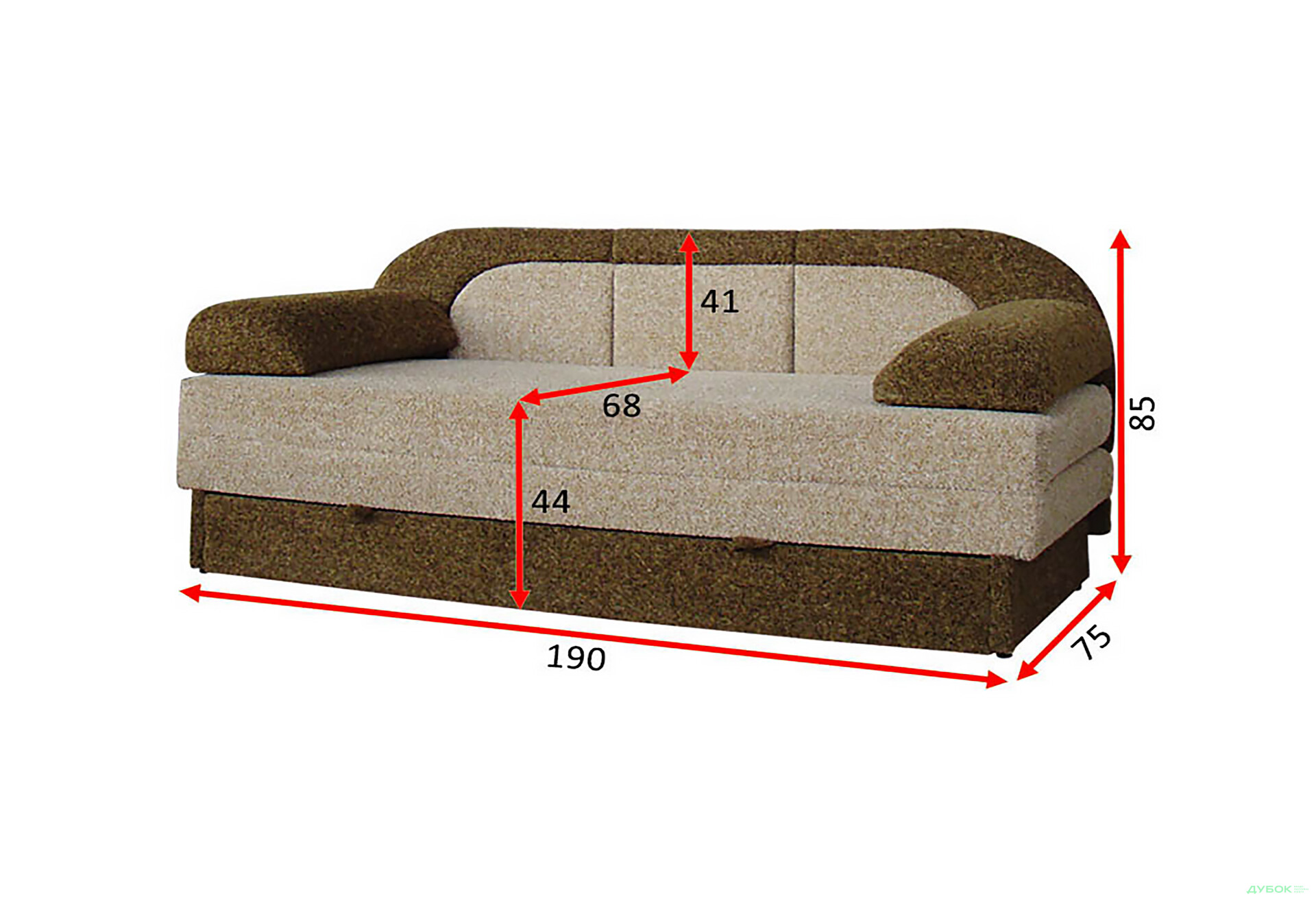 Зображення 11 - Диван Vika Лондон Тахта 190x75 см