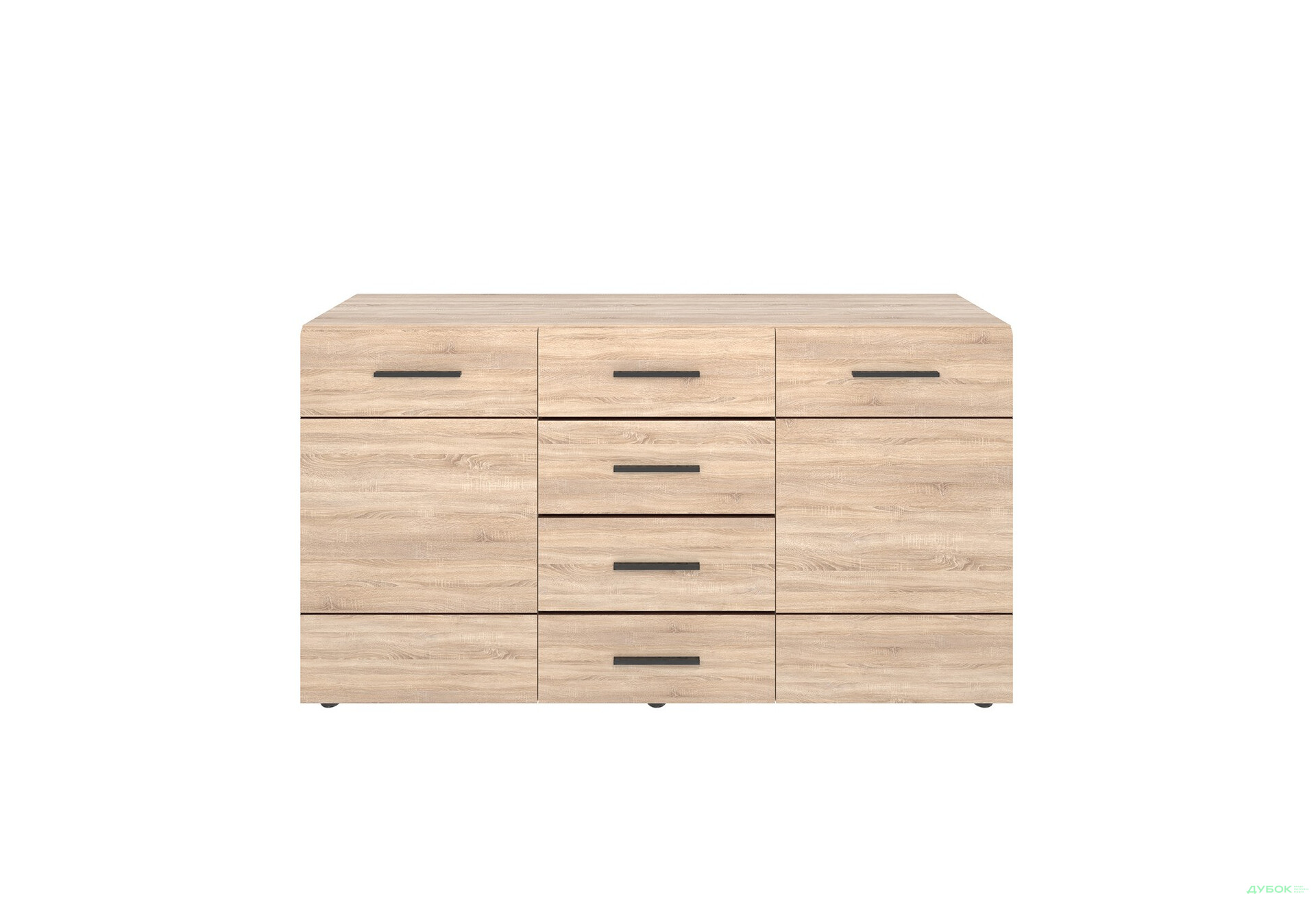 Комод VMV holding Соло 2-дверний з 4 шухлядами 150 см Дуб сонома - Зображення 1 Зображення 1 - Комод VMV holding Соло 2-дверний з 4 шухлядами 150 см Дуб сонома