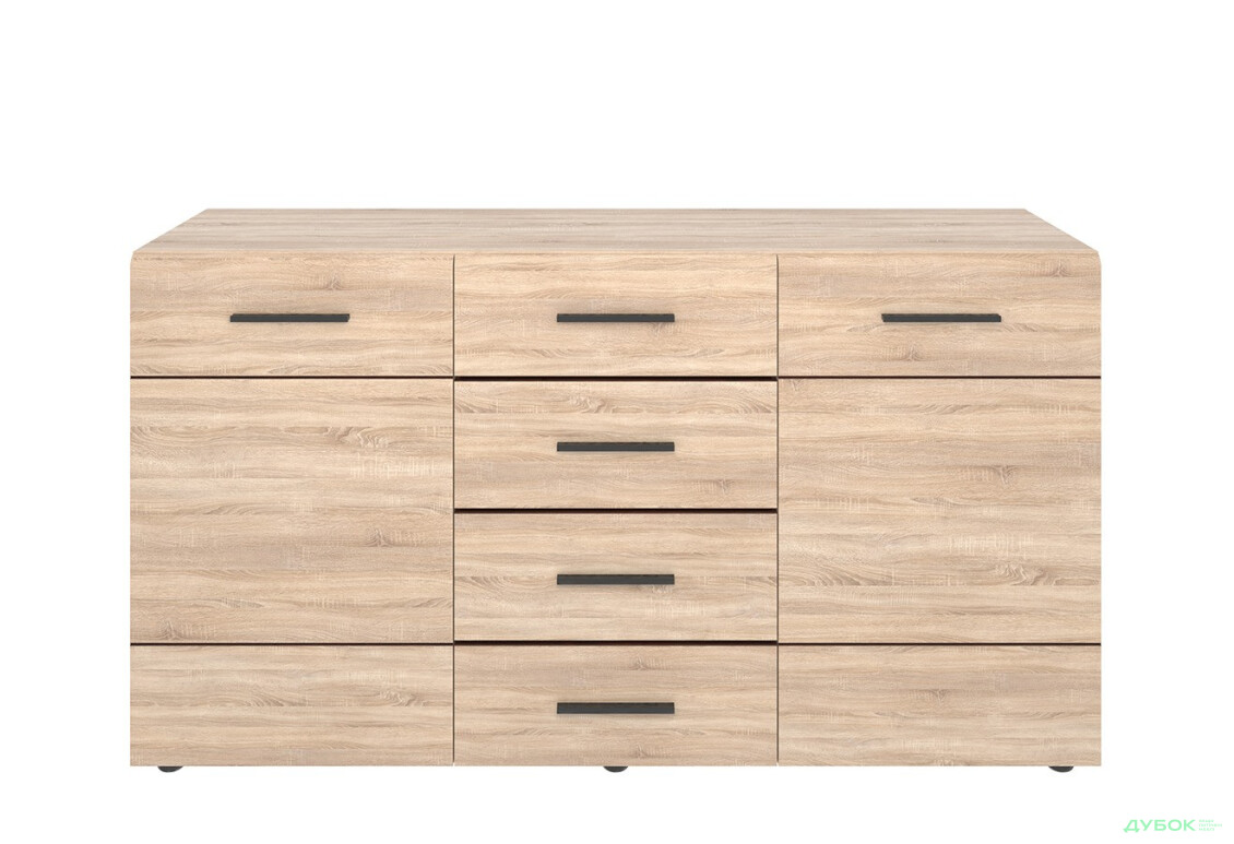 Комод VMV holding Соло 2-дверний з 4 шухлядами 150 см Дуб сонома - Зображення 1 Зображення 1 - Комод VMV holding Соло 2-дверний з 4 шухлядами 150 см Дуб сонома