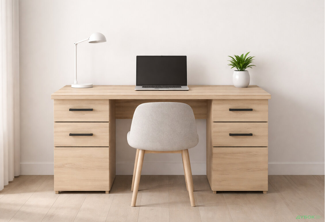 Изображение 2 - Стол письменный Соло 150x60 см с ящиками, дуб сонома/венге