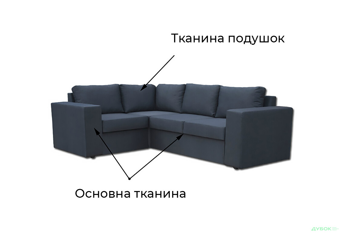 Зображення 7 - М'який куточок Vika Чикаго 21-B (широкі бильця) 244x182 см