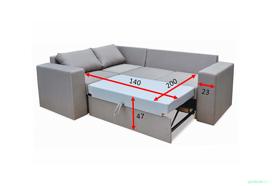 М'який куточок Vika Чикаго 21-B (широкі бильця) 244x182 см - Зображення 5 Зображення 5 - М'який куточок Vika Чикаго 21-B (широкі бильця) 244x182 см