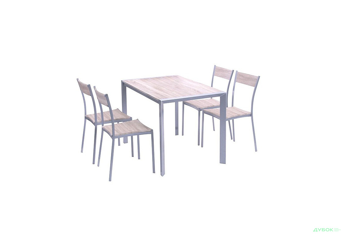 Комплект Тимьян стол + 4 стула (YS2506M + YS2501M), арт.513437 АМФ