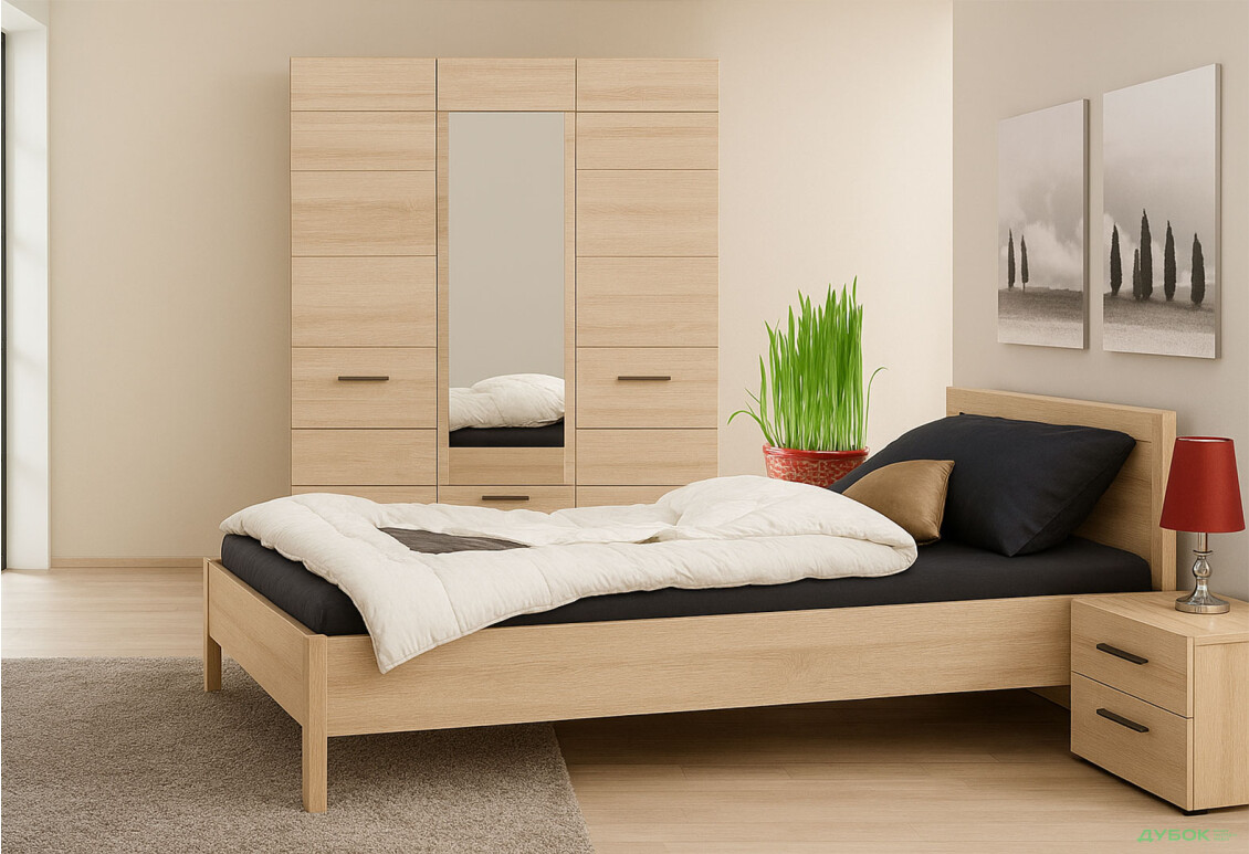 Спальня VMV holding Соло з тридверною шафою, 160х200 см