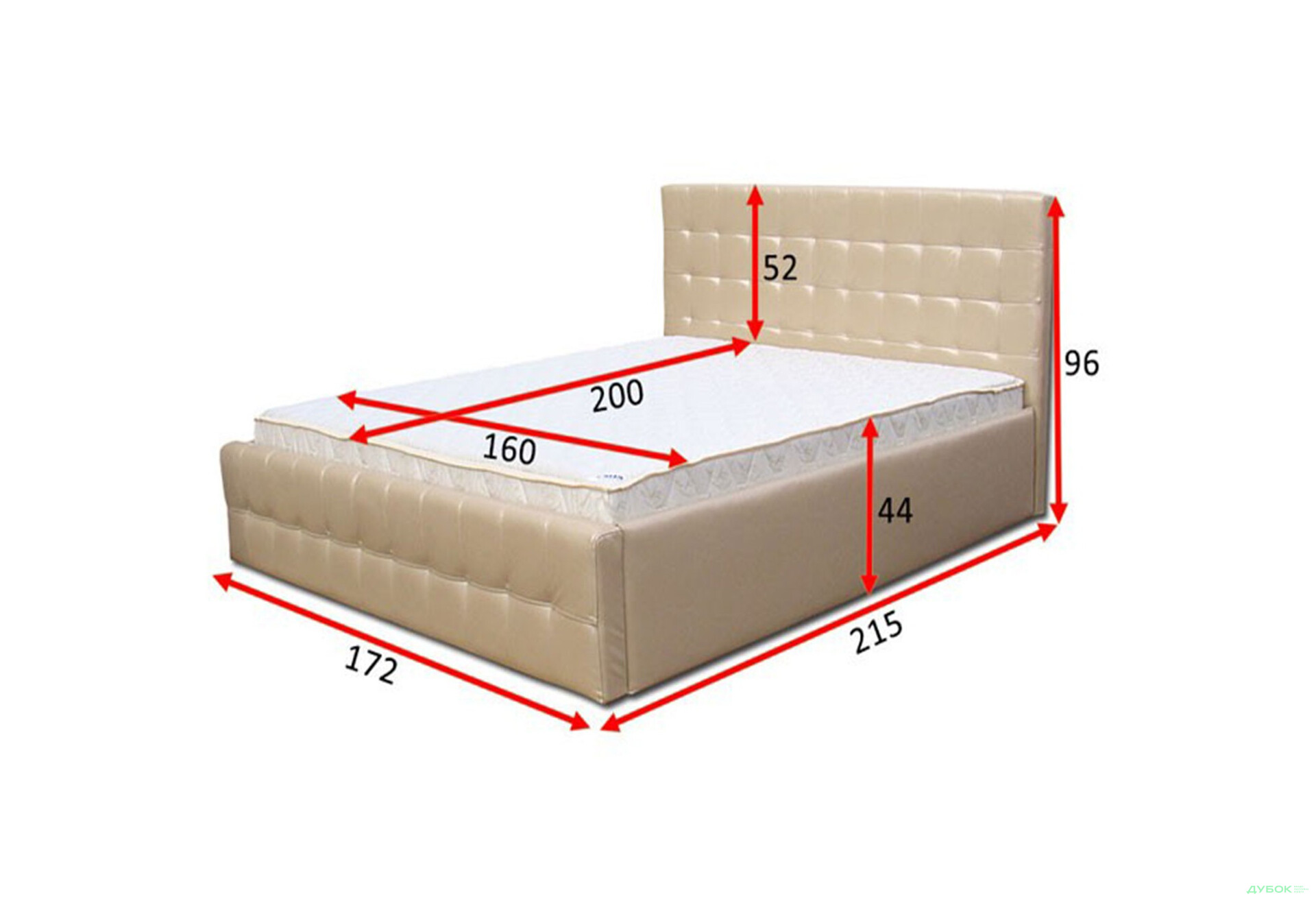 Зображення 5 - Ліжко Vika Кармен 160х200 см підйомне