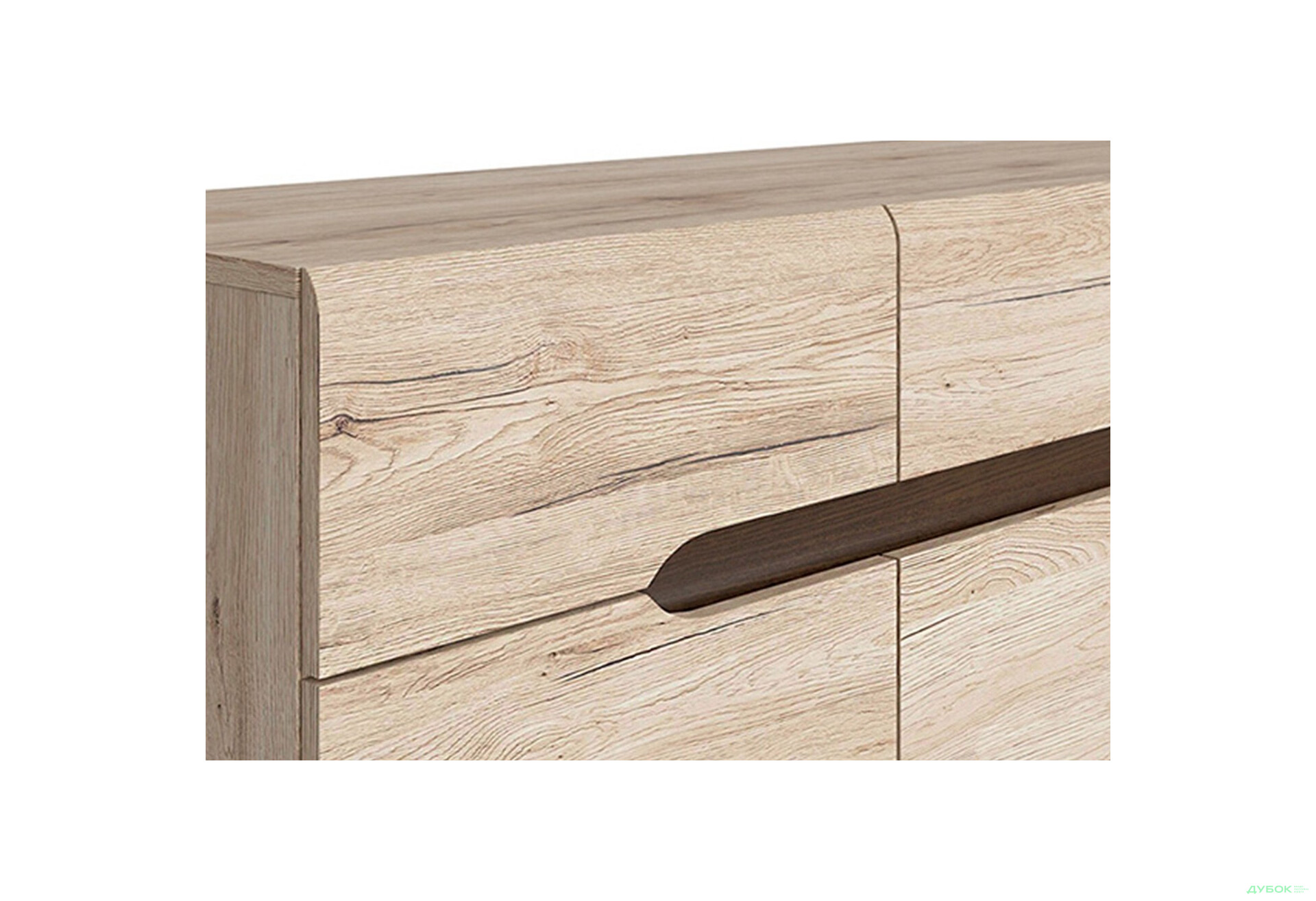 Комод Гербор Эльпасо 3-дверный с 3 ящиками 136 см Дуб сан-ремо светлый - Изображение 2 Изображение 2 - Комод Гербор Эльпасо 3-дверный с 3 ящиками 136 см Дуб сан-ремо светлый