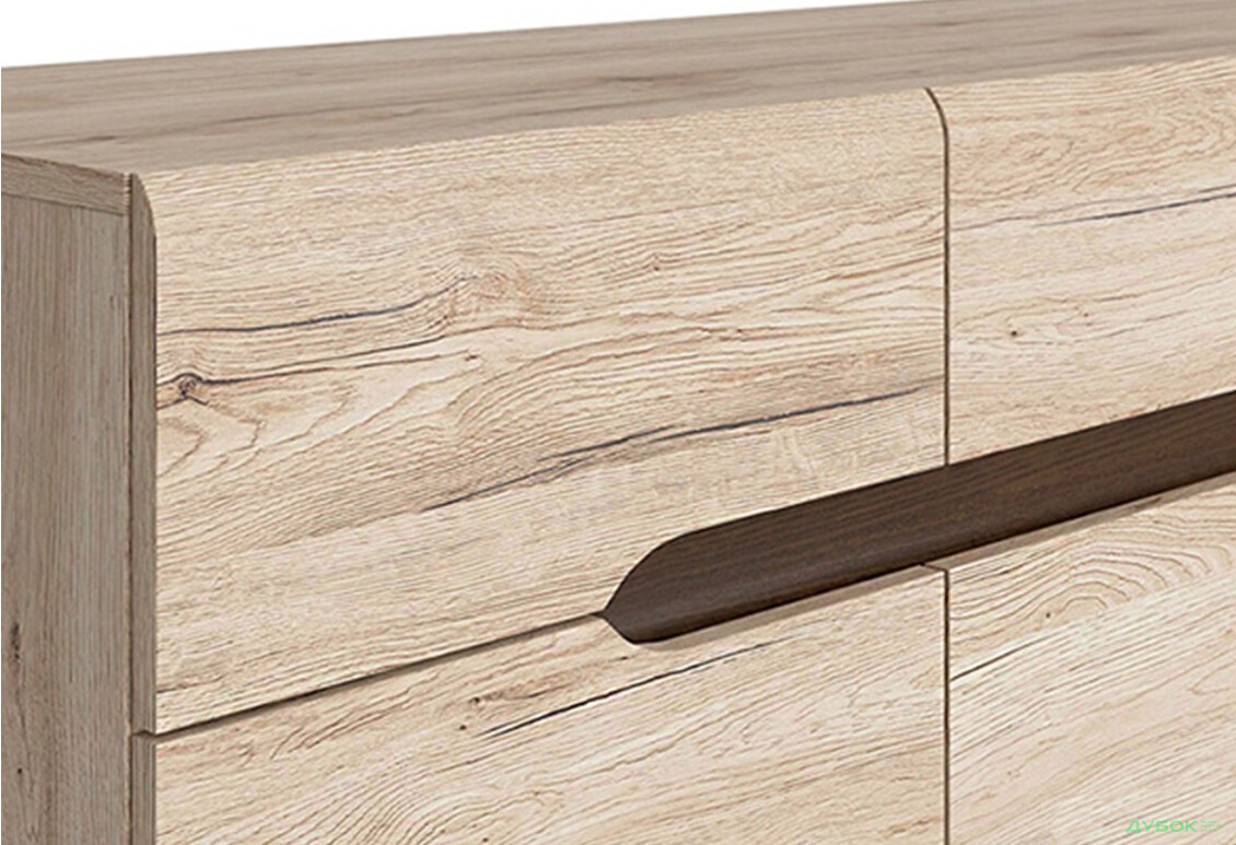 Комод Гербор Эльпасо 3-дверный с 3 ящиками 136 см Дуб сан-ремо светлый - Изображение 2 Изображение 2 - Комод Гербор Эльпасо 3-дверный с 3 ящиками 136 см Дуб сан-ремо светлый