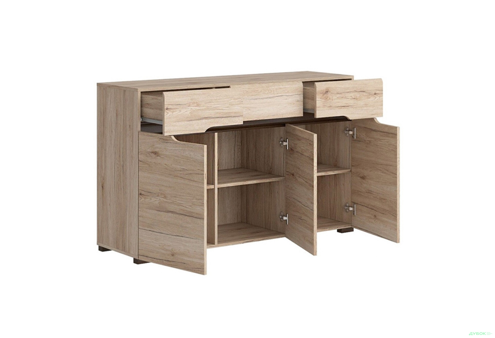 Комод Гербор Эльпасо 3-дверный с 3 ящиками 136 см Дуб сан-ремо светлый - Изображение 3 Изображение 3 - Комод Гербор Эльпасо 3-дверный с 3 ящиками 136 см Дуб сан-ремо светлый