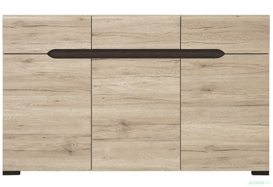 Комод Гербор Эльпасо 3-дверный с 3 ящиками 136 см Дуб сан-ремо светлый - Изображение 1 Изображение 1 - Комод Гербор Эльпасо 3-дверный с 3 ящиками 136 см Дуб сан-ремо светлый