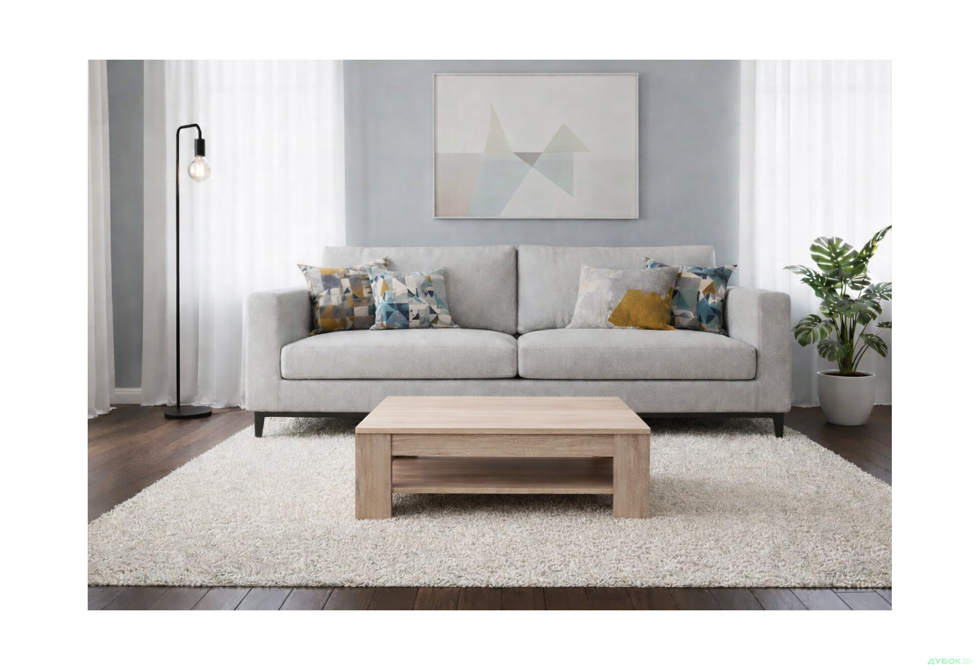 Изображение 2 - Стол журнальный ВМВ Холдинг Соло 120x70 см с полкой, дуб сонома