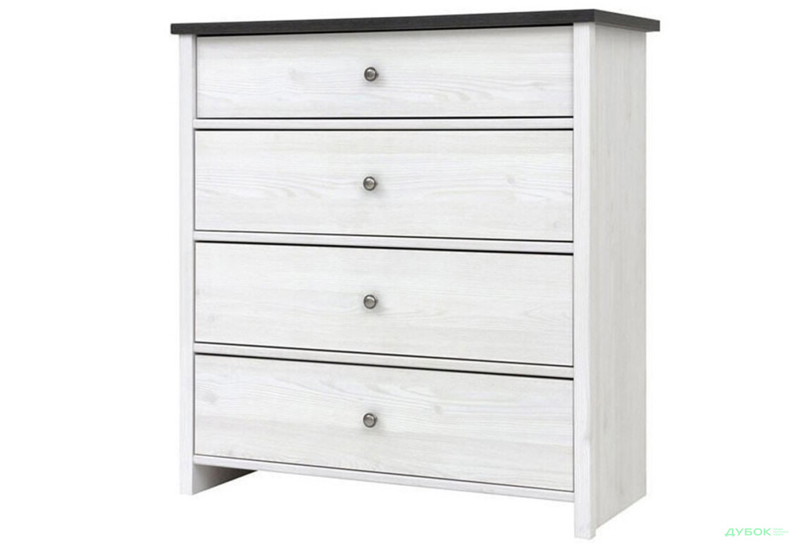 Комод ВМК Порто (Паріс) з 4 шухлядами 88 см Джанні/Сосна ларіко - Зображення 1 Зображення 1 - Комод ВМК Порто (Паріс) з 4 шухлядами 88 см Джанні/Сосна ларіко