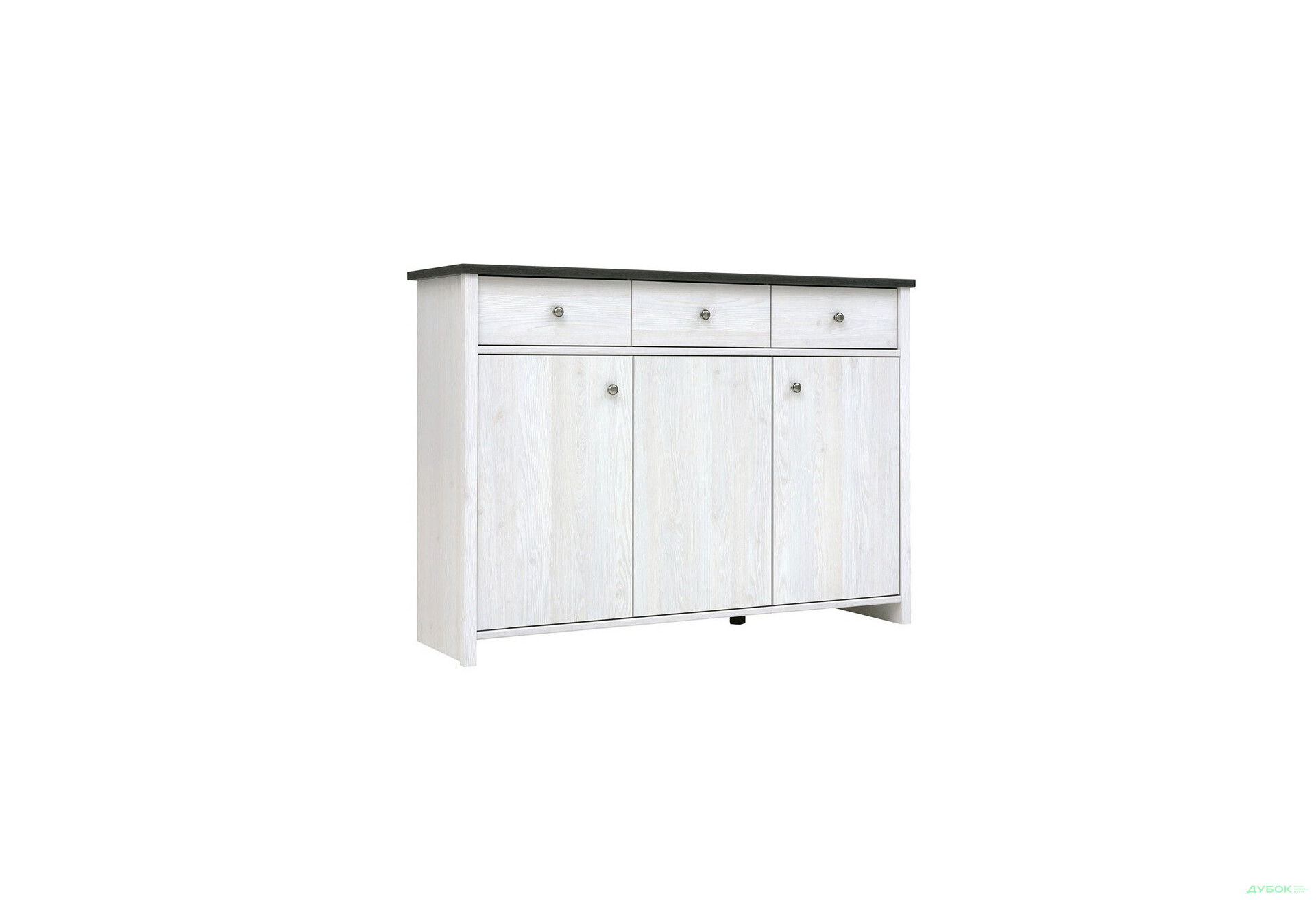 Комод ВМК Порто (Паріс) 3-дверний з 3 шухлядами 128 см Джанні/Сосна ларіко - Зображення 4 Зображення 4 - Комод ВМК Порто (Паріс) 3-дверний з 3 шухлядами 128 см Джанні/Сосна ларіко