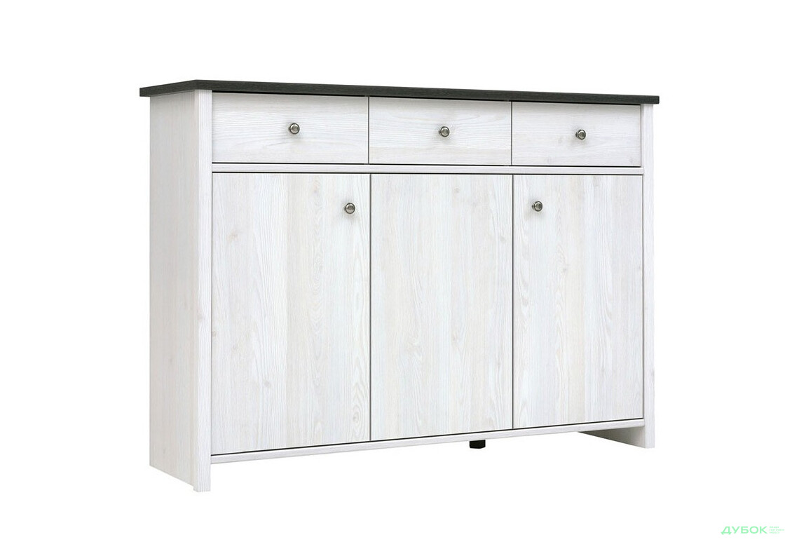 Комод ВМК Порто (Паріс) 3-дверний з 3 шухлядами 128 см Джанні/Сосна ларіко - Зображення 4 Зображення 4 - Комод ВМК Порто (Паріс) 3-дверний з 3 шухлядами 128 см Джанні/Сосна ларіко