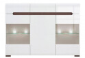 Фото 2 - Комод ВМК Ацтека 1-дверний з 3 шухлядами та підсвіткою 150 см Білий