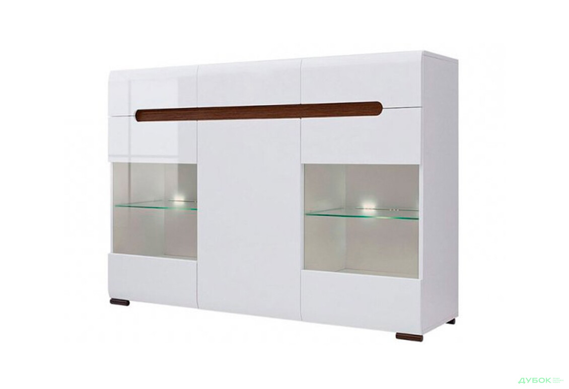 Комод ВМК Ацтека (Амелія) 1-дверний з 3 шухлядами та підсвіткою 150 см Білий - Зображення 1 Зображення 1 - Комод ВМК Ацтека (Амелія) 1-дверний з 3 шухлядами та підсвіткою 150 см Білий