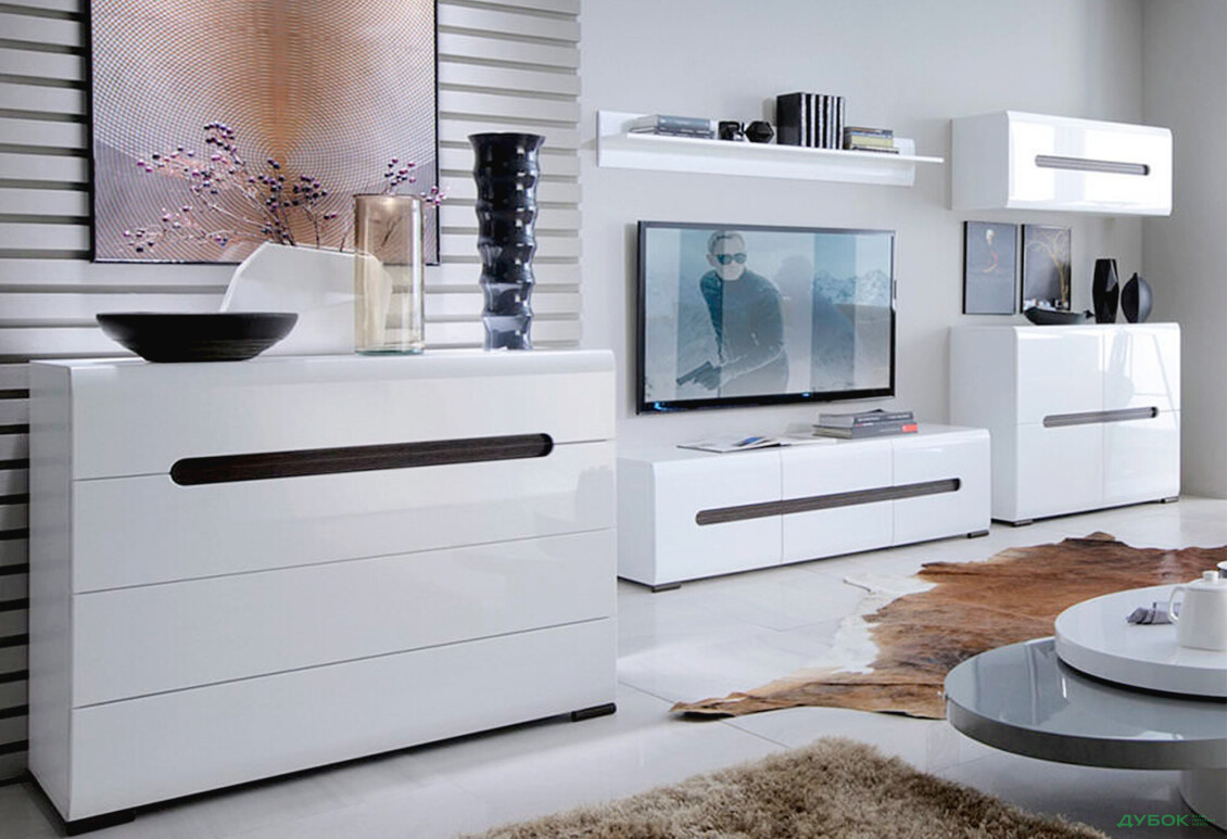 Комод ВМК Ацтека (Амелія) з 4 шухлядами 105 см Білий - Зображення 2 Зображення 2 - Комод ВМК Ацтека (Амелія) з 4 шухлядами 105 см Білий