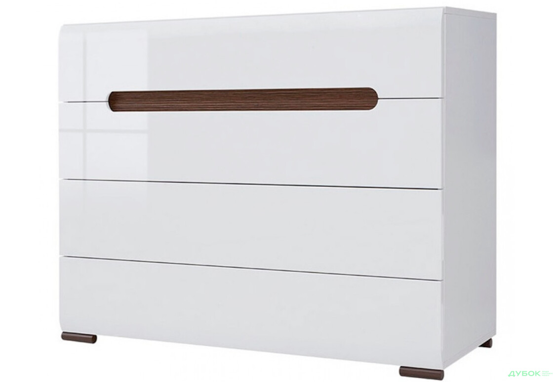 Комод ВМК Ацтека (Амелія) з 4 шухлядами 105 см Білий - Зображення 1 Зображення 1 - Комод ВМК Ацтека (Амелія) з 4 шухлядами 105 см Білий