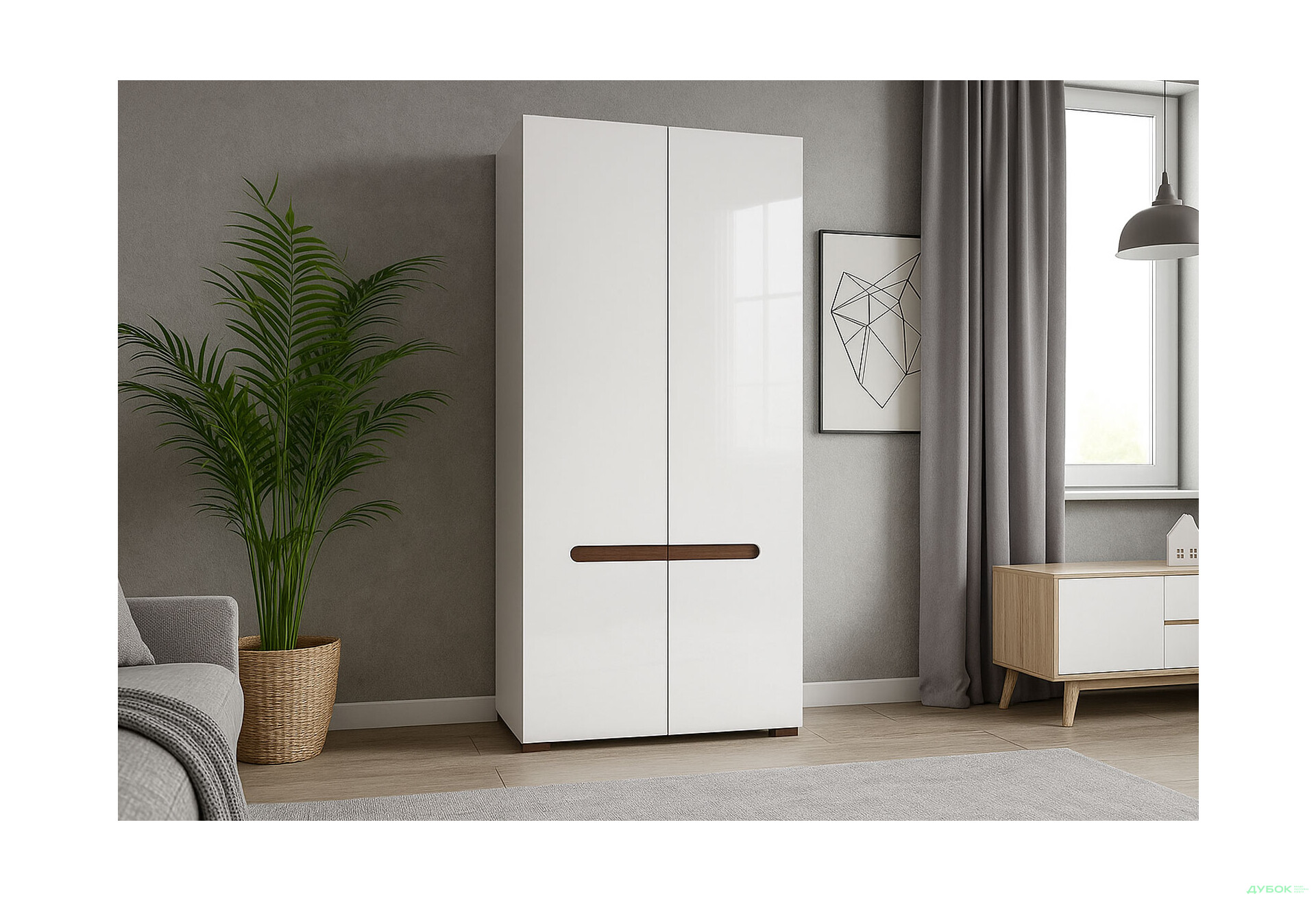 Шафа ВМК Ацтека (Амелія) 2-дверна 105 см Біла - Зображення 2 Зображення 2 - Шафа ВМК Ацтека (Амелія) 2-дверна 105 см Біла