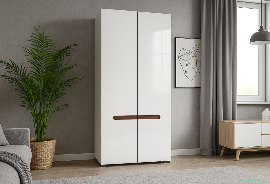 Шафа ВМК Ацтека (Амелія) 2-дверна 105 см Біла - Зображення 2 Зображення 2 - Шафа ВМК Ацтека (Амелія) 2-дверна 105 см Біла