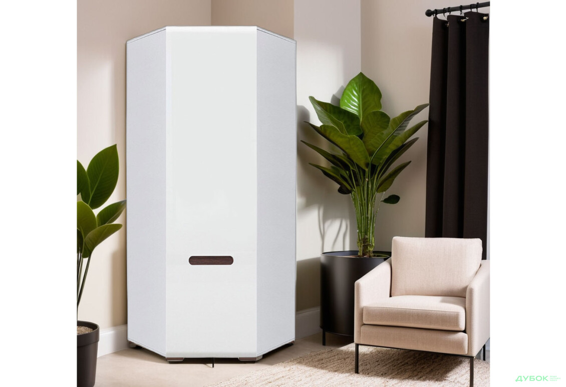 Шафа кутова ВМК Ацтека (Амелія) 1-дверна 85 см Біла - Зображення 3 Зображення 3 - Шафа кутова ВМК Ацтека (Амелія) 1-дверна 85 см Біла