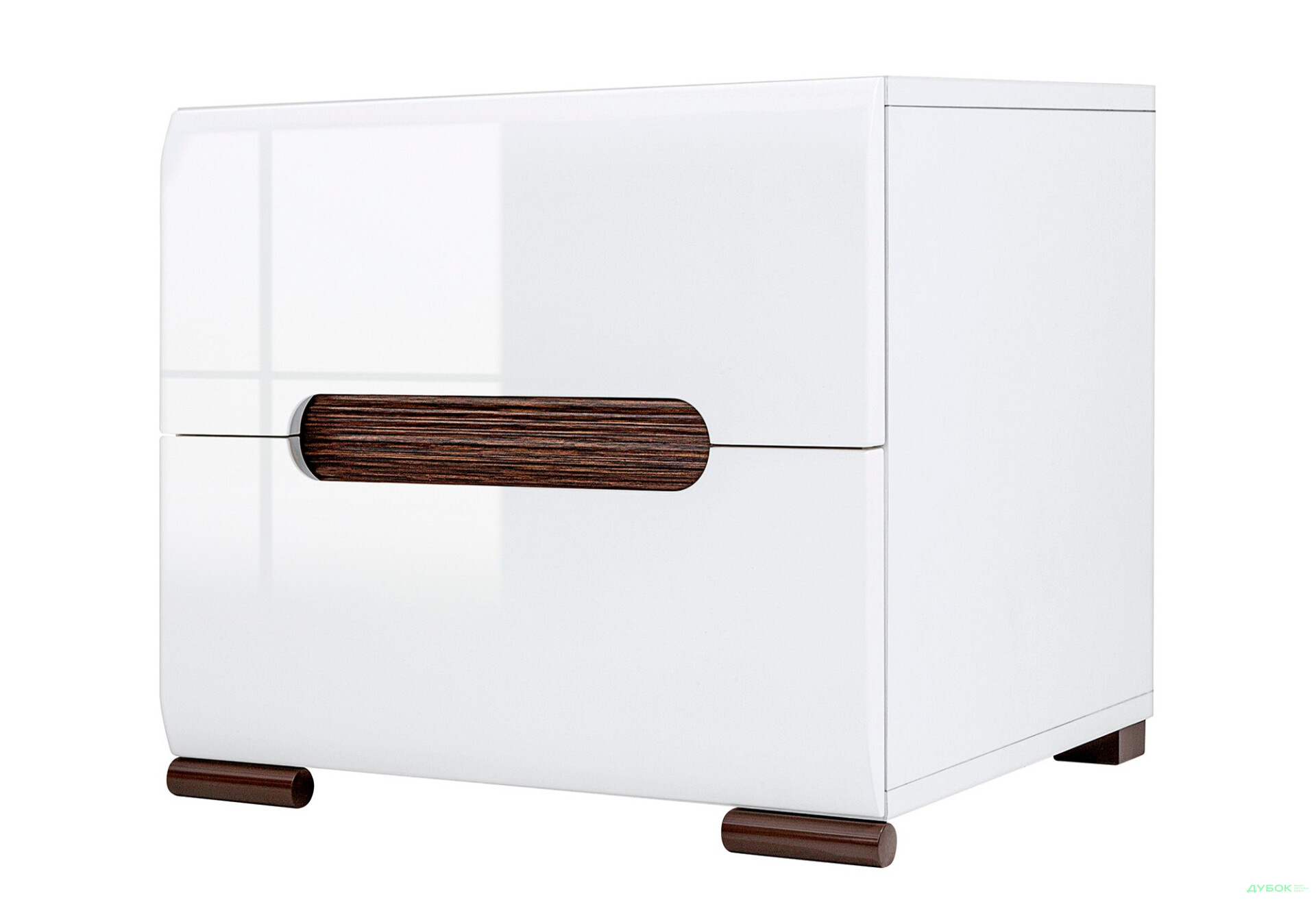 Зображення 1 - Тумба приліжкова ВМК Ацтека (Амелія) з 2 шухлядами 50 см Біла