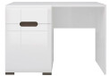 Фото 1 - Стіл туалетний ВМК Ацтека 110x41 см з тумбою і шухлядою, білий/венге