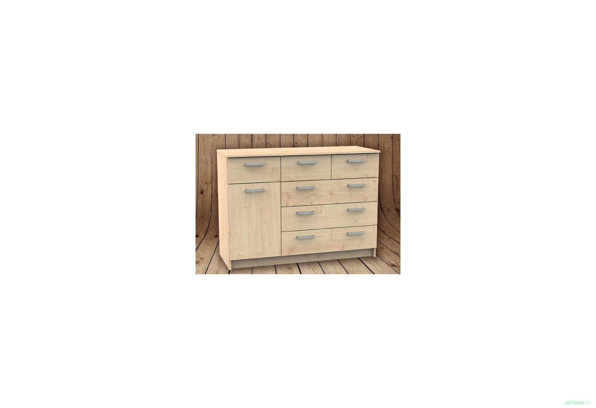 Комод БМФ ТКБ-372.2 серия 7 1-дверный с 6 ящиками 120 см - Изображение 1 Изображение 1 - Комод БМФ ТКБ-372.2 серия 7 1-дверный с 6 ящиками 120 см
