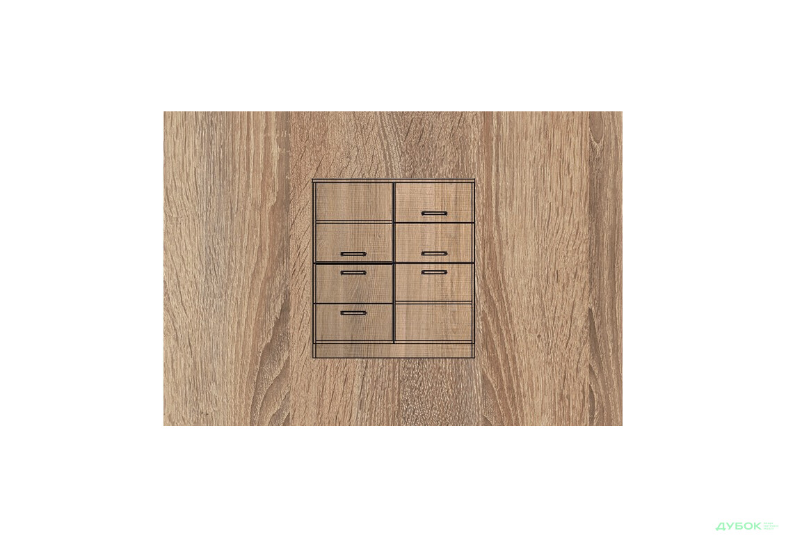 Зображення 2 - Комод МДФ мат., ТКБ-382.1, серія 12 БМФ