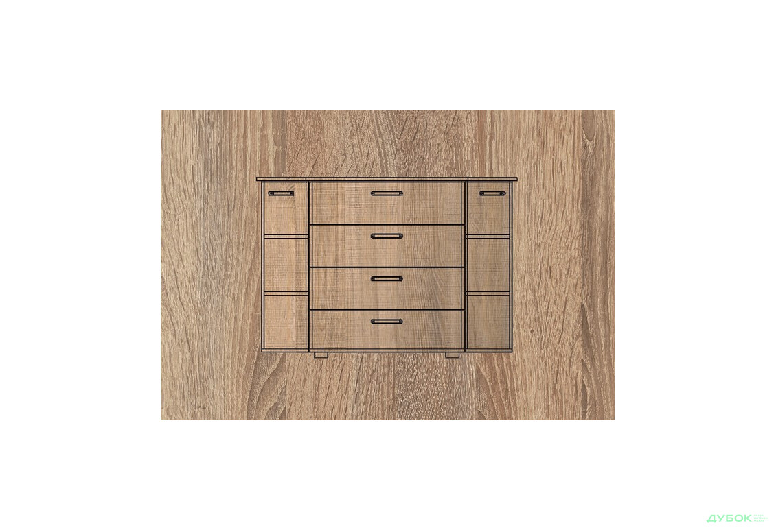 Комод МДФ мат., ТКБ-385.1, серия 14 БМФ - Изображение 2 Изображение 2 - Комод МДФ мат., ТКБ-385.1, серия 14 БМФ