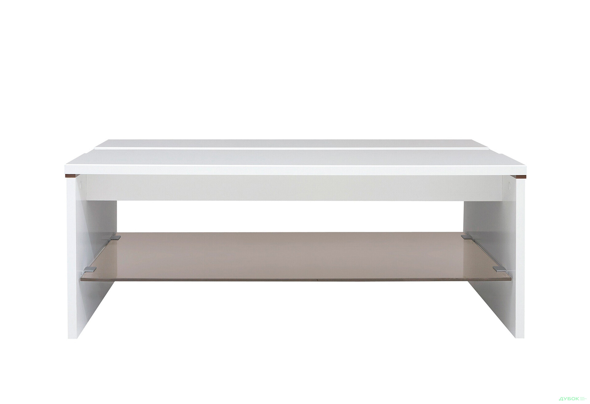 Зображення 3 - Стіл журнальний ВМК Ацтека (Амелія) 110x65 см з полицею, білий / венге