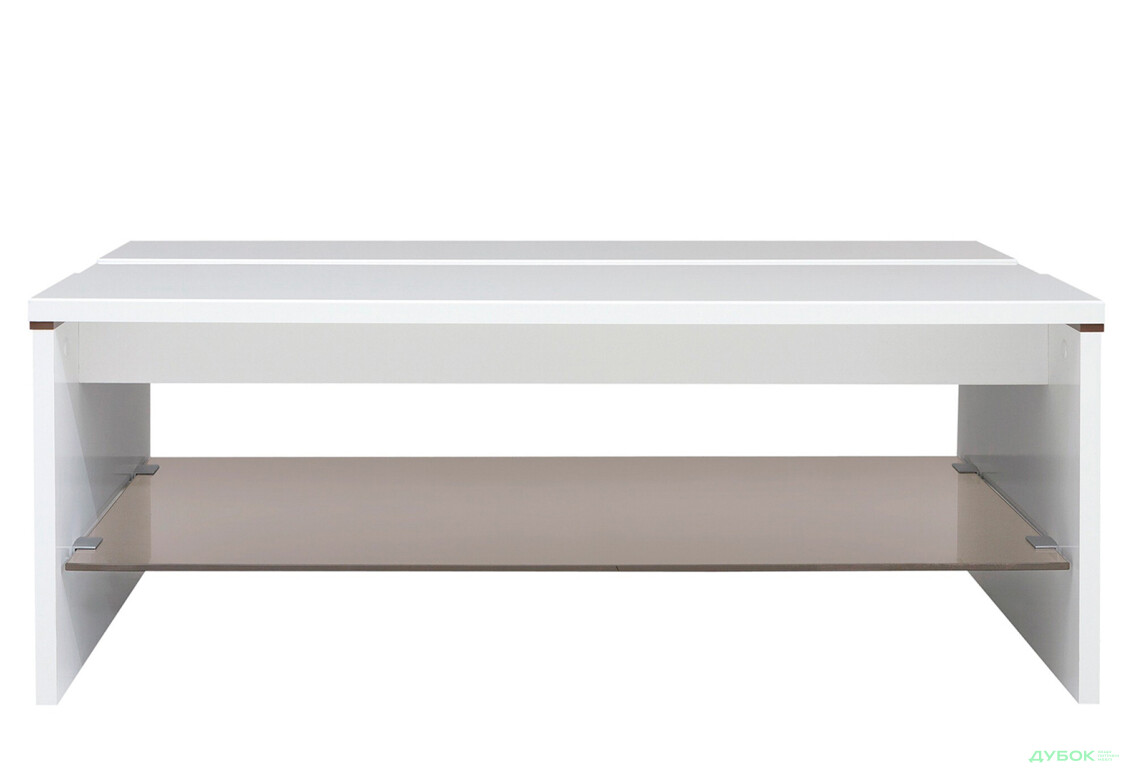 Зображення 3 - Стіл журнальний ВМК Ацтека (Амелія) 110x65 см з полицею, білий / венге