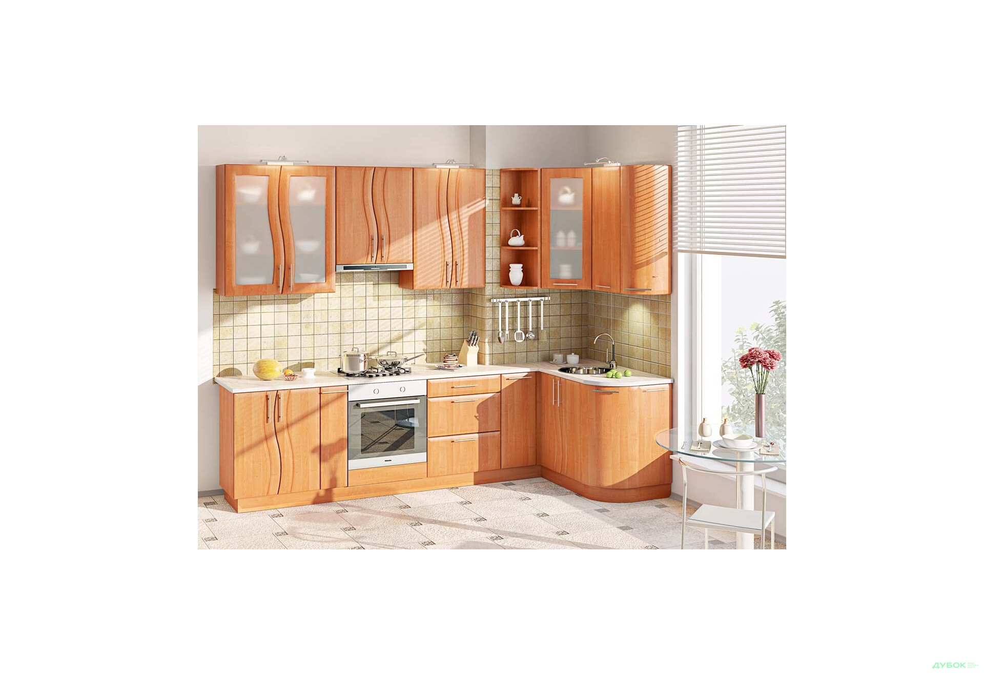 Зображення 3 - Модульна кухня Серія Волна матована Комфорт Меблі