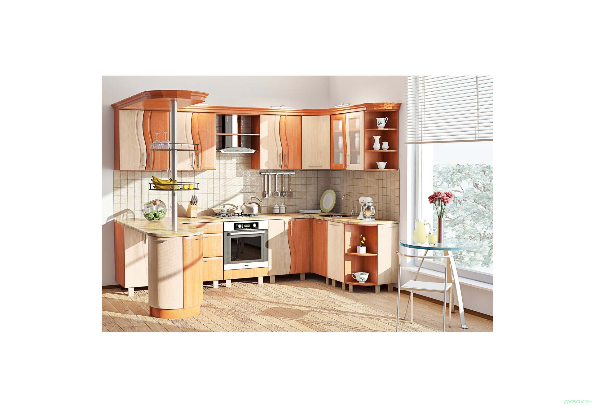 Зображення 1 - Модульна кухня Серія Волна матована Комфорт Меблі