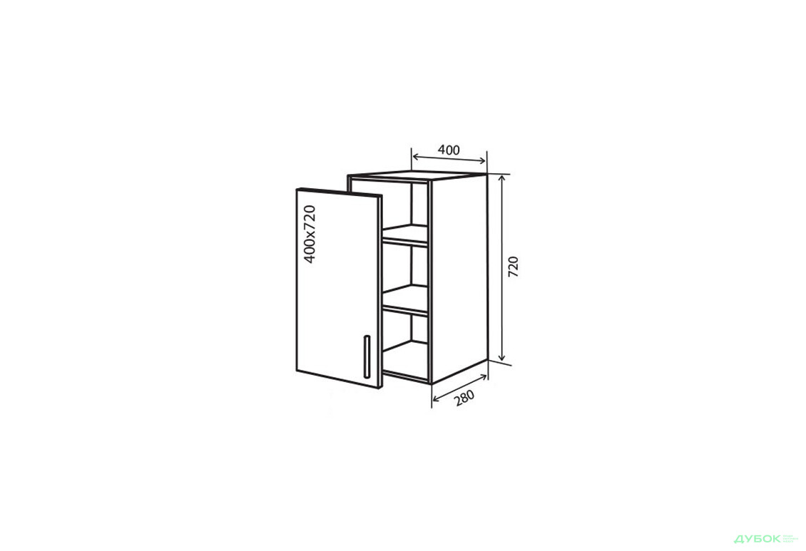 В3 Тумба 1Д 40 Флет VIP-master - Зображення 1 Зображення 1 - В3 Тумба 1Д 40 Флет VIP-master